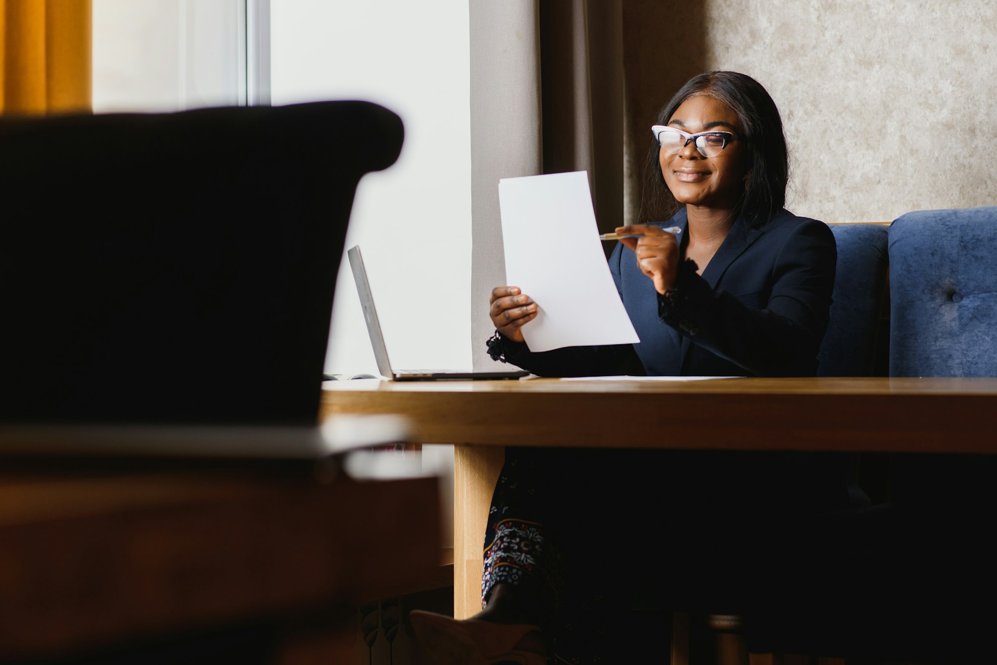 Portraite of a African-American business woman.